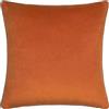 furn. Fodera per cuscino Meridian - Fodera decorativa di lusso in velluto con bordino a contrasto (Zucca/Moka - 45x45cm)