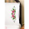 Design Works Set di 2 federe con stampa rosa selvatica rosa