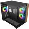 GielleService CASE Cooler Master Elite 481 Wood Mini-Tower Vista panoramica 3 ventole RGB 120mm