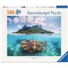 Ravensburger Puzzle 12001798 - Island and Coral World - bellissimo puzzle fotografico da 500 pezzi per adulti e bambini dai 12 anni in su