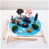 ZEN&TAO Accessori da giardino zen in miniatura, miniature fatate fai da te, 12 figure + 3 strumenti, idea regalo giapponese, terrario, kit decorativo per bonsai