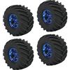 VBESTLIFE Pneumatici e Ruote per Auto RC in Scala 1/10 - 4 Pezzi per Modelli Off-Road e Stradali, Adatti a Veicoli Telecomandati 1/10 con Montaggio Facile, Alta Resistenza e T