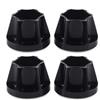 INJORA RC Ruota Hex Hub 12mm Estensione Adattatore 4pcs Metal Combinare Coupler Set per 1/10 RC Crawler Axial SCX10 Traxxas TRX4 D90 (Nero 15mm)