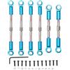 RiToEasysports Asta dello Sterzo RC, Tirante in Metallo Tirante per Collegamenti Servo Tirante per WLtoys 144001 124018 124019 1/14 RC Car RC Car Upgrade Parts(blu) Accessori per modellini di auto