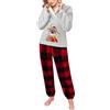 Tuopuda Tuta da Casa Donna Due Pezzi Pigiama Natalizio, Sweat Felpa Invernale Felpata Calda Abbigliamento Lunga Pigiama Set Tute Completo Casual Idee Regalo Natale Mamma Fidanzata, Beige, L