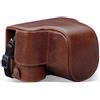 MegaGear Custodia in Vera pelle compatibile con Sony Alpha 7C - Marrone