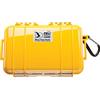 Peli 1040 Micro Case, Custodia protettiva a tenuta stagna di piccole dimensioni, Grado di protezione IP67, Capacità di 0,7L, Prodotto in USA, Colore Giallo/Nero