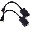 VBESTLIFE Extender HDMI su RJ45 CAT5e CAT6 Rete LAN Ethernet Adattatore Cavo HDMI 1080P Fino a 100 Piedi, 2 Porte RJ45, Mittente e Ricevitore 30M