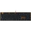 CHERRY KC 200 MX, Tastiera Office Meccanica con Piastra Metallica Anodizzata, Layout per la Germania (QWERTZ), Con Filo, Interruttori MX2A SILENT RED, Nero/Bronzo