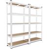 CILVANI Scaffalatura in metallo Set di 2 scaffali componibili 40x90x180cm colore bianco