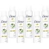 Dove Deodorante spray anti-traspirante go fresh profumo di cetriolo 0% alcool deodorante protegge 48h dall'odore del corpo e dall'umidità delle ascelle, 150 ml, 6 pezzi