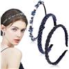 OIXEYA Diadema con Strass, Set di 3 Diademi con Strass, Cerchietto Capelli Donna Elegante, Diadema da Donna, Cerchietti con Strass, Diadema da Sposa, Cerchietto Adatto per Appuntamenti e Matrimoni