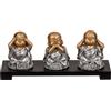 Out of the blue Buddha thailandesi seduti (non vedere il male, non parlare del male, non sentire il male)