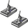 OEM Batteria di ricambio per Dyson V8 SV10, capacità 6000mAh, 21,6V, 2 pz
