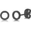 FACOKO Orecchini da donna, orecchini rotondi in titanio, 5mm, neri, ipoallergenici, adatti sia a uomo che a donna, Gioielli Minimalisti per Piercing e Pelli Sensibili
