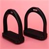 Akozon 2 Pezzi di Altezza, con Staffe in Plastica Nera Antiscivolo Resistenti Staffe in Plastica Nera Accessori per Attrezzi per Cavalli con Cuscinetto in Gomma Nera (S)