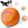 BORDEAG Giocattoli Interattivi per Cani, Palla Rotante Automatica a 360° con Luce LED, Ricaricabile Tramite USB (Arancione)