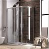 KAMALU Box doccia stondato 100x80cm vetro trasparente KAM-K270