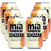 Mia Kombucha allo Zenzero - Tè Fermentato Naturale con Succo di Zenzero Italiano - Note Agrumate e Speziate - Ricca di Probiotici e Antiossidanti - Bevanda Analcolica 330ml (6 Lattine)