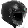 AGV - K5 JET EVO E2206, Casco da Moto Jet Unisex, Casco Moto Open Face in Fibra di Carbonio e di Vetro, con Visiera Antigraffio e Anti-UV, Matt Black, XS