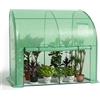 VOUNOT® Serra a Parete da Giardino, Serra Orto con Lati Arrotolabili, Porta a Cerniera e Finestra a Rete, per Verdure, Piante, Fiori, 200x100x180, Verde