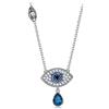 VINATO Collana con Ciondolo a Forma di Occhio Mistico con Occhio blu - Moderni Gioielli Protettivi per Donne - Elegante Accessorio per Ogni Occasione