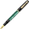 Pelikan 984195 - Penna Stilografica Linea M200 Classic, Verde Marmorizzato/Nero, Dettagli Oro 24K, Pennino in Acciaio Inossidabile, Dimensione M, in confezione regalo
