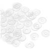 QUARKZMAN M3 Plastica Rotondo Piatto Rondella Guarnizione x 50 pz Nylon Rondella Rotondo Piatto Rondella Guarnizione Guarnizione per Vetro Porta Maniglia, Trasparente