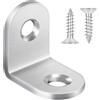 Bolatus 20 connettori angolari 20 x 20 mm, angolo in metallo a 90 gradi, in acciaio inox, piccolo con 40 viti, per tavolo, sedia, libreria, angolo di mobili
