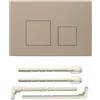ACESOME ㅤ ACESOME Placca di comando per WC Compatibile con Geberit sigma01 sigma10 sigma20 sigma21 sigma30 sigma50 sigma60 Placca di comando in plastica per sciacquone a 2 modalità (Khaki)