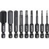 QUARKZMAN 9pz Chiave Esagonale Punte Trapano 1.5/2/2.5/3/4/5/6/8/10mm Metrico 1/4 Attacco Esagonale 2 (50mm) Lunghezza Acciaio S3 Punte Avvitatori Magnetici Cacciavite