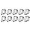 Fafeicy Fascette Stringitubo Morsetto 10 Pezzi Due Orecchio Fascette Ferro Zincato Stringitubo Set di Fascette Assortimento di 7 Misure 5-23mm per Stringi Tubo Tubature Carburante(17-20mm)