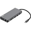 IOPLEE IOPEXTHE11IN1608 hub di interfaccia USB tipo-C 5000 Mbit/s Grigio