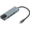 IOPLEE IOPEXTHE5IN1604 hub di interfaccia USB tipo-C Grigio
