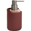 SPIRELLA - Dispenser Sapone Sybella - Design Elegante - Vetro e Plastica - 8 x 8 x 15,3 cm - 0.3L - Colore Bordeaux - Ricarica Facile - Ideale per Bagno e Cucina