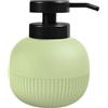 MSV - Dispenser di Sapone Gino Matcha - Design Ricaricabile con Pompa Manuale - Ø10.3 x 13.2 cm - capacità 0.5L - Colore Verde - Ideale per Cucina e Bagno