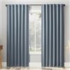 Sun Zero Belize - Confezione da 2 tende a pannello con chiusura magnetica plissettata, 100% oscuranti, 132 x 160 cm, colore: blu denim