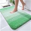 OLANLY Tappeto da bagno 61 x 40 cm, tappeto da bagno in microfibra extra morbido e assorbente, retro in gomma, ad asciugatura rapida, lavabile in lavatrice, per pavimento del bagno, vasca, doccia e
