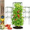 KAHEIGN 2 Pezzi Gabbie per Pomodori da Giardino, 120CM x 40CM x 40CM Quadrate Gabbie di Supporto Regolabili Telaio in Acciaio Traliccio per Verticale Rampicante Piante Ortaggi Fiori Frutta Vite