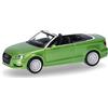 Herpa modellino auto Audi A3 Cabriolet, verde Java, miniatura in scala 1:87, pezzo da collezione, Made in Germany, modello in plastica