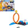 Hot Wheels City - Super Stazione di Polizia, playset regolabile con 4 corsie della pista regolabile per loop e acrobazie, macchinina inclusa, giocattolo per bambini, 4+ anni, JBM71