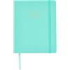 Q Kalon - Agenda Scolastica 2026 2027 - SETT/GIUG, Vista Settimanale, A5 (15x21 cm), ING, SPA, FRA, TED, Copertina Flessibile in Similpelle Morbida, Chiusura con Elastico, Con Adesivi - Green Mousse