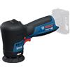 Bosch Professional 12V System Lucidatrice a batteria GPO 12V-77 (incl. platorello di supporto in velcro da 77 mm, platorello in schiuma espansa per taglio e lucidatura da 77 mm)
