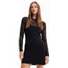 Desigual Abito Casual da Donna, Nero, XS