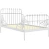 vidaXL Letto estraibile bianco in metallo 80x130/200 cm