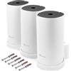 Mobilefox Supporto a parete adatto al router WLAN TP-Link Deco M4 Mesh 3 pezzi con gestione dei cavi