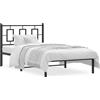 vidaXL Struttura letto con testiera in metallo nero 100x200 cm