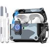 R-fun Compatibile con AirPods Pro 2 generazione (coperchio pop-up auto) con kit di pulizia, per Airpods Pro 2/1 gen (2023/2022/2019), per custodia Airpods Pro (USB-C/Lightning),LG Mimetico