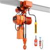 VEVOR Paranco Elettrico a Catena da 2000 kg, Paranco a Catena Doppia G100, Altezza di Sollevamento 6,1 m, con Telecomando Wireless da 100 m e Telecomando Cablato da 4,8 m, Trifase per Garage Fabbriche