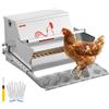 VEVOR Mangiatoia Automatica per Polli, Capacità 11,34 kg, Mangiatoia per Pollame a Pedale Antipioggia con Coperchio Bloccabile, Senza Sprechi, Struttura in Acciaio Zincato, Uso Esterno, per Polli